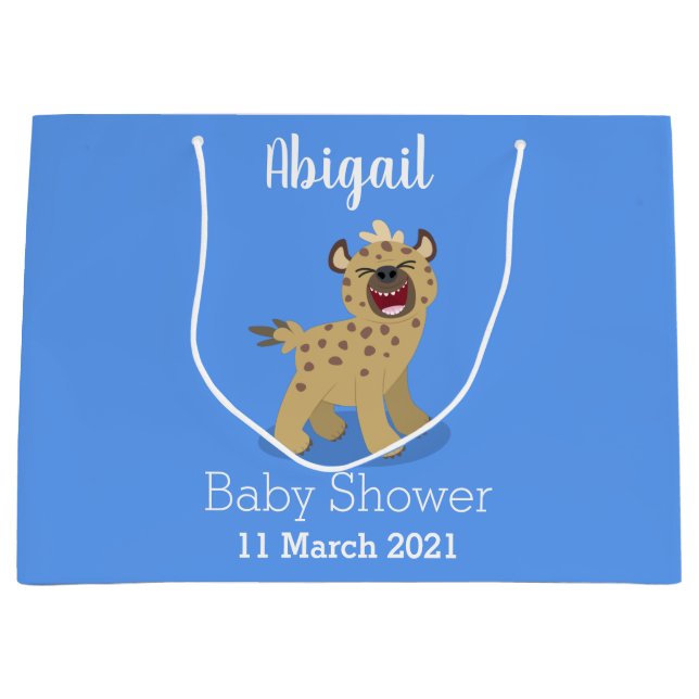 Niedliche lustige Hyäne lacht Cartoon Illustration Große Geschenktüte