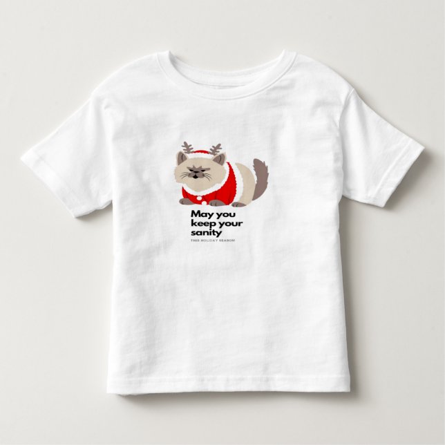 Niedliche lustige Katze Kleinkind T-shirt (Vorderseite)