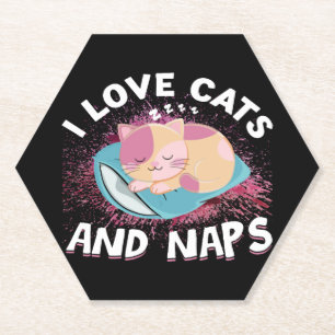 Niedliche lustige Katzen mit Zitat-Cat-Lover Untersetzer