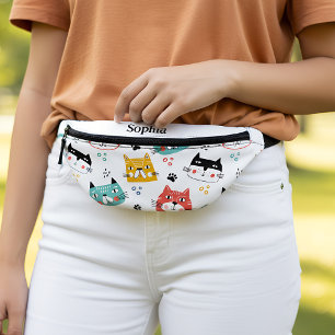 Niedliche lustige Katzen Musterkinder Bauchtasche
