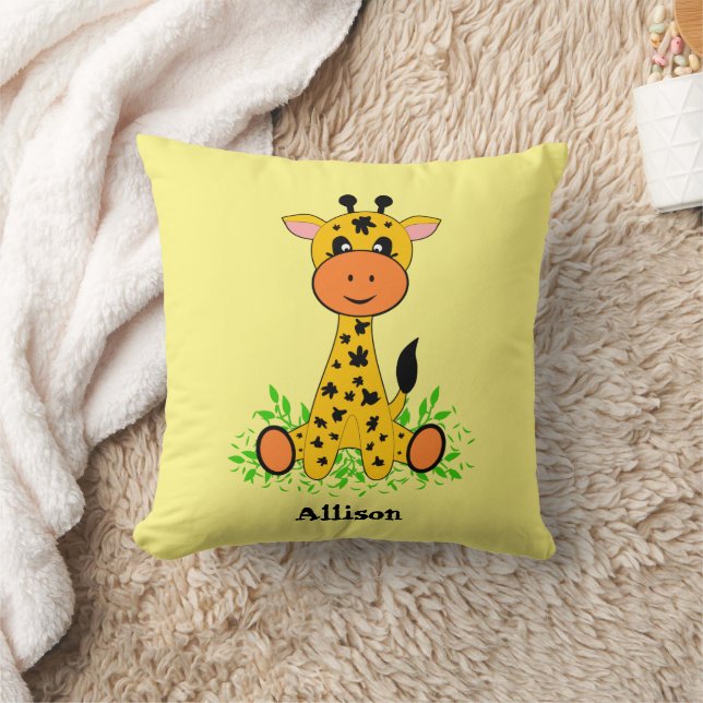 Niedliche lustige Kindergiraffe Kissen (Decke)