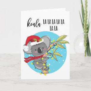 niedliche lustige koala Weihnachtskarte fa la Aust Karte