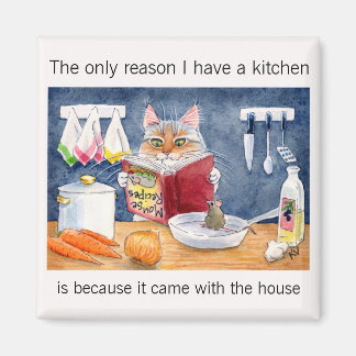 Niedliche, lustige Küchenkatze Magnet