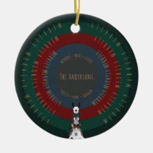 Niedliche, lustige, lustige Wintertierbilder Keramik Ornament