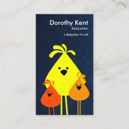 Niedliche lustige Mutter Bird Babysitting Chicks Visitenkarte