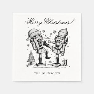 Niedliche lustige Nussknacker Weihnachten personal Serviette