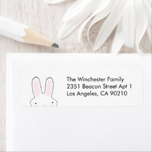 Niedliche, lustige Osterhasen-Schwarz-Adresse