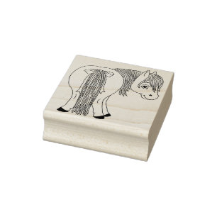 Niedliche lustige Pony-Hintern-Gummi-Briefmarke Gummistempel