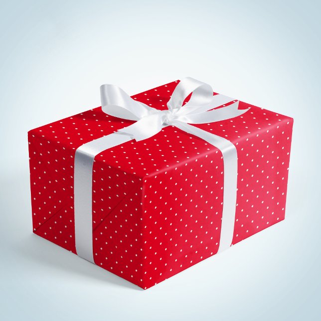 Niedliche, lustige rote weiße Punkte Weihnachten Geschenkpapier (Von Creator hochgeladen)