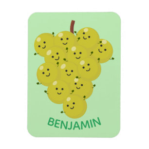 Niedliche, lustige Trauben-Cartoon-Illustration Magnet
