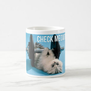 Niedliche lustige Turnhallen-Katze - Karo Meowt Tasse