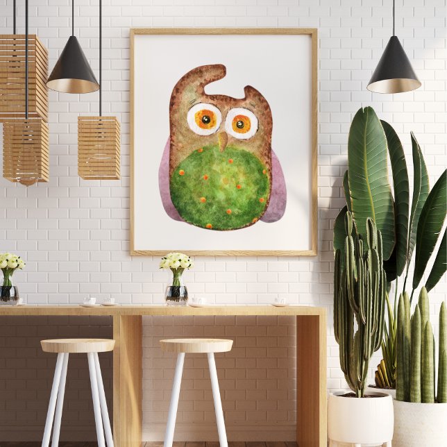 Niedliche, lustige Uhu Poster (Von Creator hochgeladen)