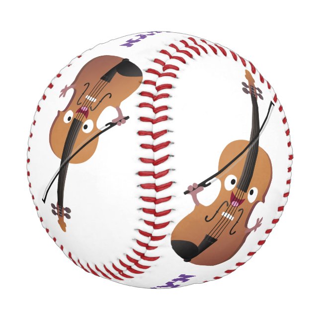 Niedliche lustige Violinmusikfigur Baseball (Schrägansicht)