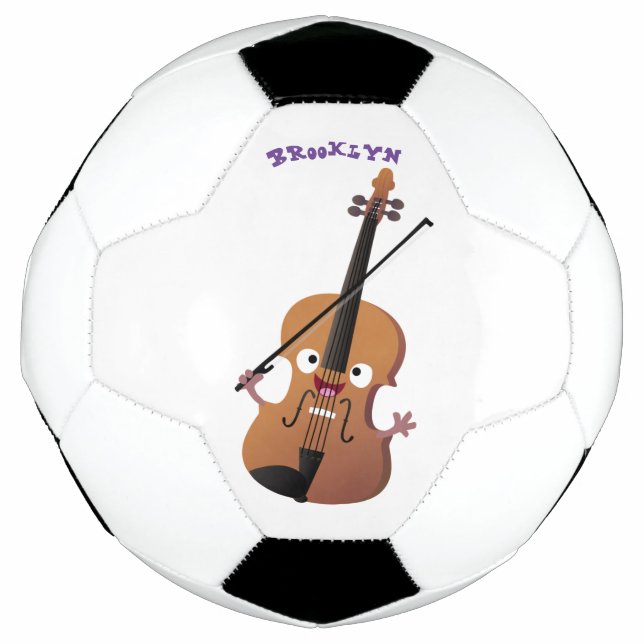 Niedliche lustige Violinmusikfigur Fußball (Vorderseite)