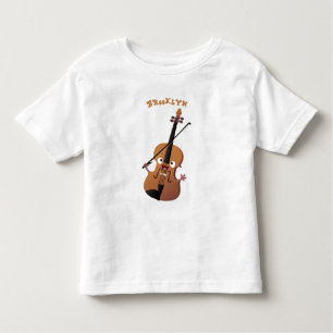 Niedliche lustige Violinmusikfigur Kleinkind T-shirt