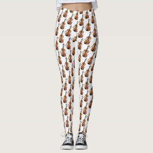 Niedliche lustige Violinmusikfigur Leggings