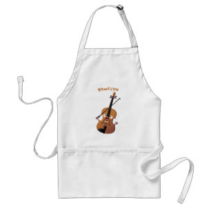 Niedliche lustige Violinmusikfigur Schürze