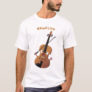 Niedliche lustige Violinmusikfigur T-Shirt