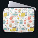 Niedliche lustige Wassertiere. Seeschwalbe Laptopschutzhülle<br><div class="desc">Niedliche lustige nautische Tiere Laptop-Ärmel.</div>