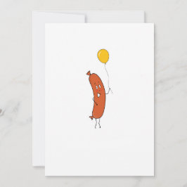 Niedliche lustige Wurst Einladung