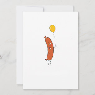 Niedliche lustige Wurst Einladung