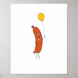 Niedliche lustige Wurst Poster