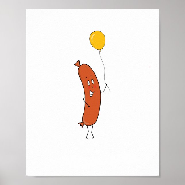 Niedliche lustige Wurst Poster (Vorne)