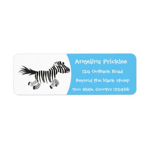 Niedliche lustige Zebra-Cartoon-Illustration