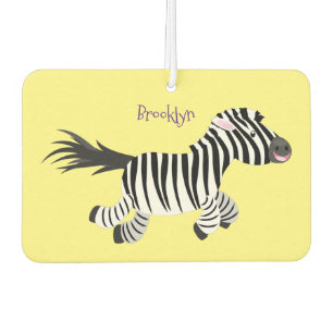 Niedliche lustige Zebra-Cartoon-Illustration Autolufterfrischer