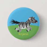 Niedliche lustige Zebra-Cartoon-Illustration