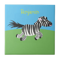 Niedliche lustige Zebra-Cartoon-Illustration