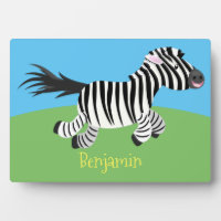 Niedliche lustige Zebra-Cartoon-Illustration