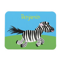 Niedliche lustige Zebra-Cartoon-Illustration