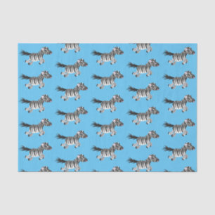 Niedliche lustige Zebra-Cartoon-Illustration Seidenpapier