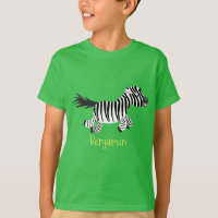 Niedliche lustige Zebra-Cartoon-Illustration