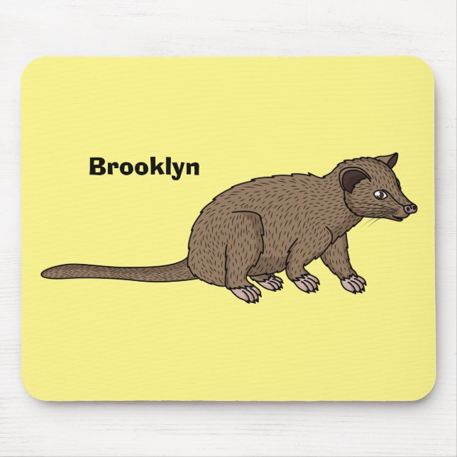 Niedliche Luwak Civet Cartoon Abbildung Mousepad (Vorne)