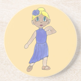 Niedliche Lyrical Dancer Girl Dance Studio Teacher Untersetzer