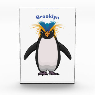 Niedliche Macaroni-Pinguin-Cartoon-Abbildung Fotoblock