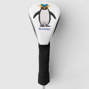 Niedliche Macaroni-Pinguin-Cartoon-Abbildung Golf Headcover