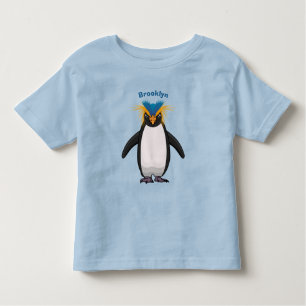 Niedliche Macaroni-Pinguin-Cartoon-Abbildung Kleinkind T-shirt
