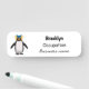 Niedliche Macaroni-Pinguin-Cartoon-Abbildung Namensschild (Beispiel)