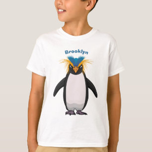 Niedliche Macaroni-Pinguin-Cartoon-Abbildung T-Shirt