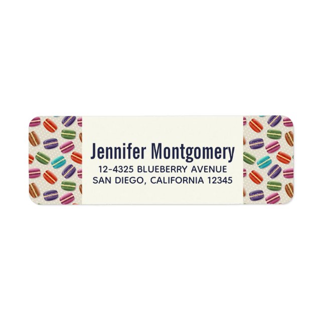 Niedliche Macarons-Muster mit Polka-Punkten (Vorne)