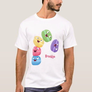Niedliche Macaros Cartoon Illustration T-Shirt
