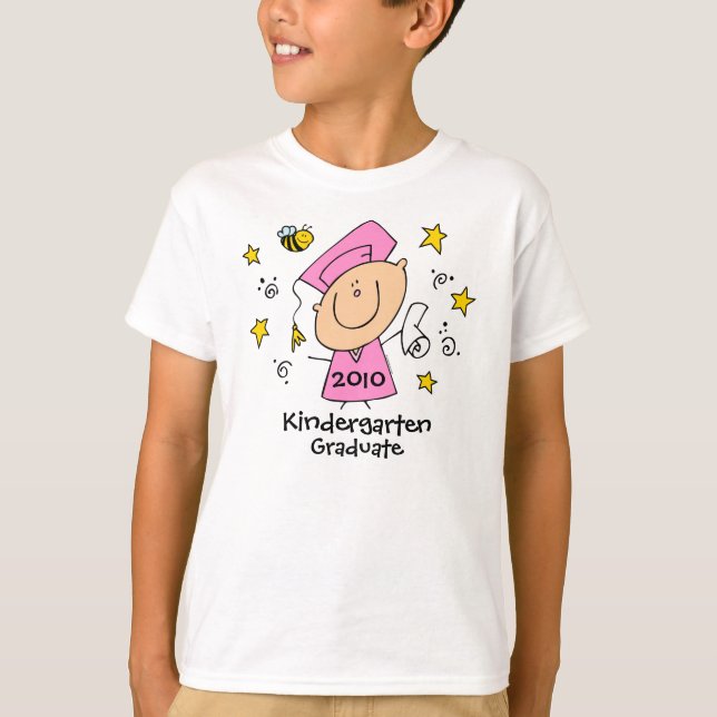 Niedliche Mädchen-Absolvent-Gewohnheit T-Shirt (Vorderseite)