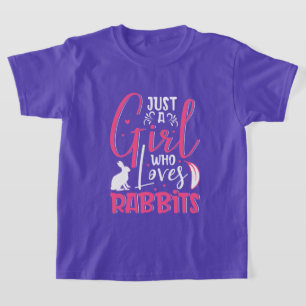 Niedliche Mädchen Kaninchenliebhaber T-Shirt
