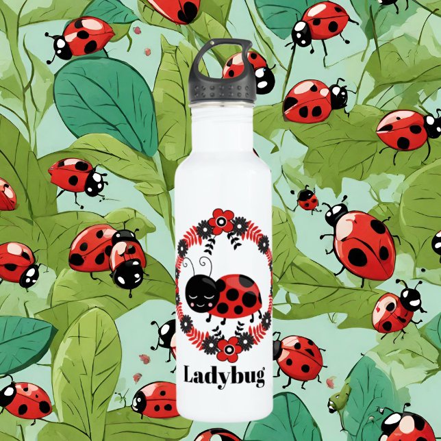 Niedliche Mädchen ladybug geben Wasserflasche Edelstahlflasche (Von Creator hochgeladen)