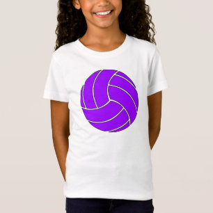 Niedliche Mädchen-lila Volleyball-Shirt T-Shirt