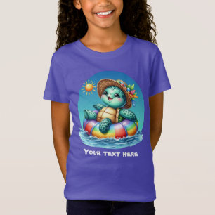 Niedliche Mädchen Meeresschildkröte individuell an T-Shirt