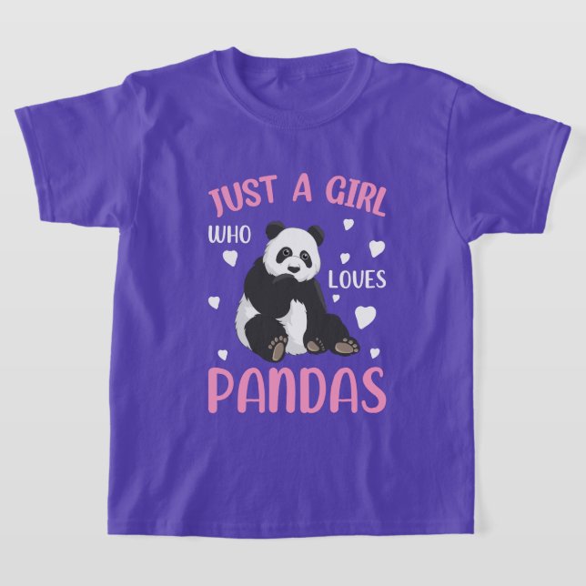 niedliche Mädchen Panda Bär Liebhaber der Wortkuns T-Shirt (Ablage )